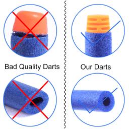 1000 pçs azul alta balas buffered para nerf elite série macio bala dardos cabeça plana recarga espuma munição balas para nerf blasters - Image 3