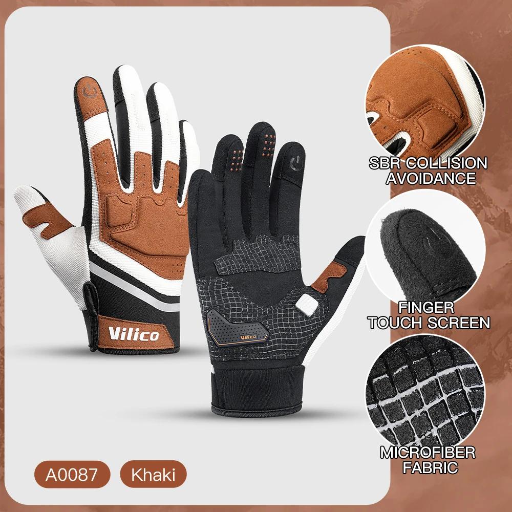 Luvas térmicas de ciclismo para homens e mulheres, tela sensível ao toque, quente, à prova de vento, dedo cheio, impermeável, bicicleta, inverno - Image 1