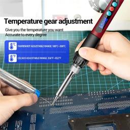 Kit Ferro De Solda Elétrico Com Temperatura Ajustável, Solda Solda, Estação De Retrabalho, Lápis De Calor, Ferramentas De Reparação, 60W, 220V, 110V - Image 3
