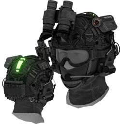 Auscultadores e óculos de alta definição táticos, Airsoft conjunto capacete, modelo de telescópio Dual-Pass, equipamento Cosplay faixa de tiro - Image 1