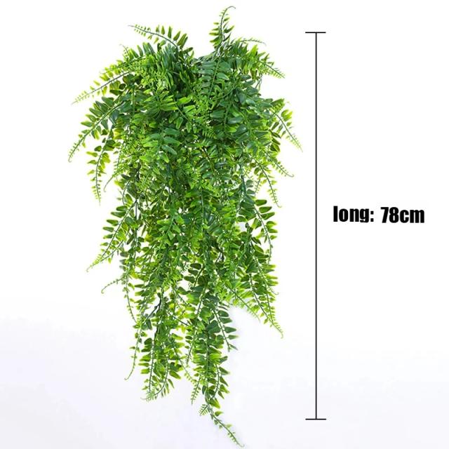 Planta Artificial Folha de Plástico Grama 78cm Decoração de Casa e Festa