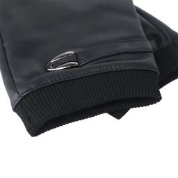 Luvas sem dedos de couro PU masculino, botão sólido, quente, meio dedo, dirigindo, equitação - Image 6