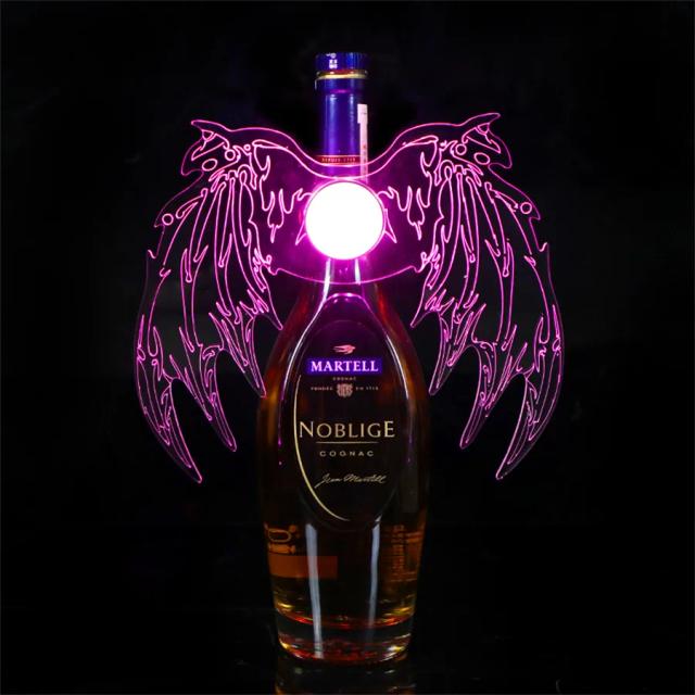 Topper Recarregável com LED para Garrafa de Champagne com Efeitos de Luz Laser e Strobe para Serviços de Garrafa em Nightclubs