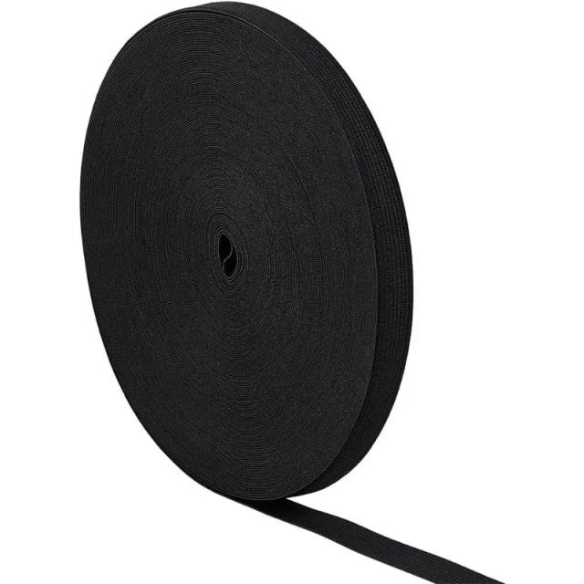 Elástico Preto para Costura DIY - 33 Jardas, Ideal para Projetos de 3 a 5 cm de Cintura