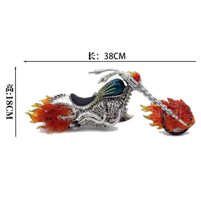 Ghost Rider Figura 85o Aniversário 38cm Chama Brilhante Coleção Luminosa