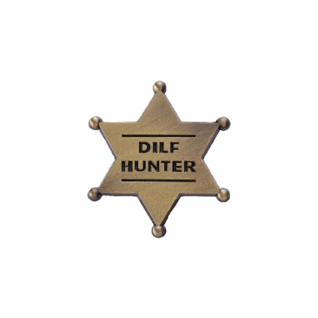 Medalha Comemorativa Peito Estrela Hexagonal - Distintivo Criativo de Sheriff em Metal com Acessórios Personalizados
