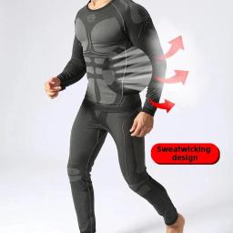 Coleção AliExpress Ternos térmicos para homens, compressão Sportswear, secagem rápida, roupas respiráveis, Fitness Running Fatos de treino, ciclismo ao ar livre, esporte - Image 5