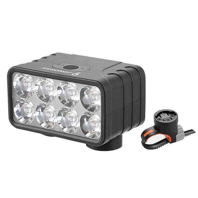 Farol Recarregável com Buzina para Bicicleta - 8 LEDs e Acessórios MTB Iluminados