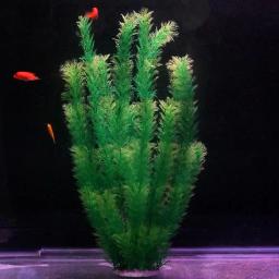 Plantas subaquáticas artificiais para aquário, grama verde e roxa, visualização de decorações, aquário, novo, 60cm - Image 5