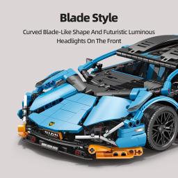 MOC-Blocos de Construção de Carros Esportivos Brinquedos Para Adultos, Kits 1:14, Conjunto De Carros De Corrida, Natal, Dia Das Bruxas, Páscoa - Image 2