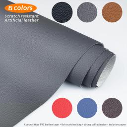 Couro artificial macio com adesivo autoadesivo, couro de PVC, sofás de reparação, mesas e cadeiras, artesanato DIY, 0,9mm - Image 1