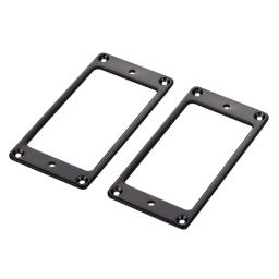 2 pçs liga de alumínio humbucker captador anel de montagem metal plana hunmbucker guitarra elétrica captador quadro montagem anéis kit - Image 2