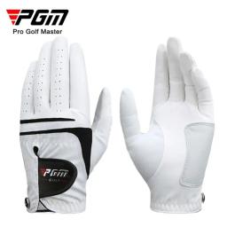 Luvas de golfe PGM pele de carneiro genuína + luvas de couro PU mão esquerda mão direita 1 peça com marca de golfe - Image 5