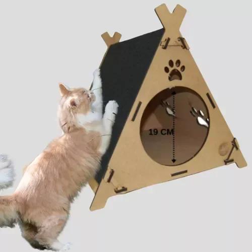 Cozy Cat Cabin Playhouse com zero tapete e camas para gatos, móveis divertidos, acessórios para animais, suprimentos, Steve Mad, brinquedos - Image 1