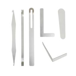 Aço inoxidável prata Saxophone Repair Tools, Sopros, Instrumento Musical, Reparação Acessórios para Flauta Sax, Piccolo Clarinete, 6pcs - Image 2
