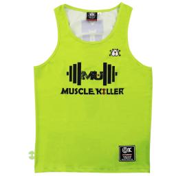Mk-muscular força treinamento colete, carta Inglês, colete esportes, corrida, ginásio, casual - Image 4