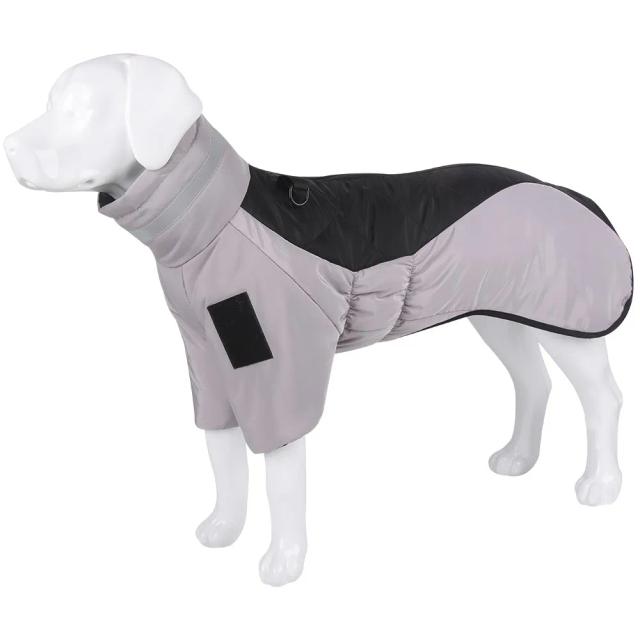 Colete Impermeável de Inverno para Cães Grandes com Gola Alta - Jaqueta Quente para Buldogues Franceses e Outros Animais de Estimação