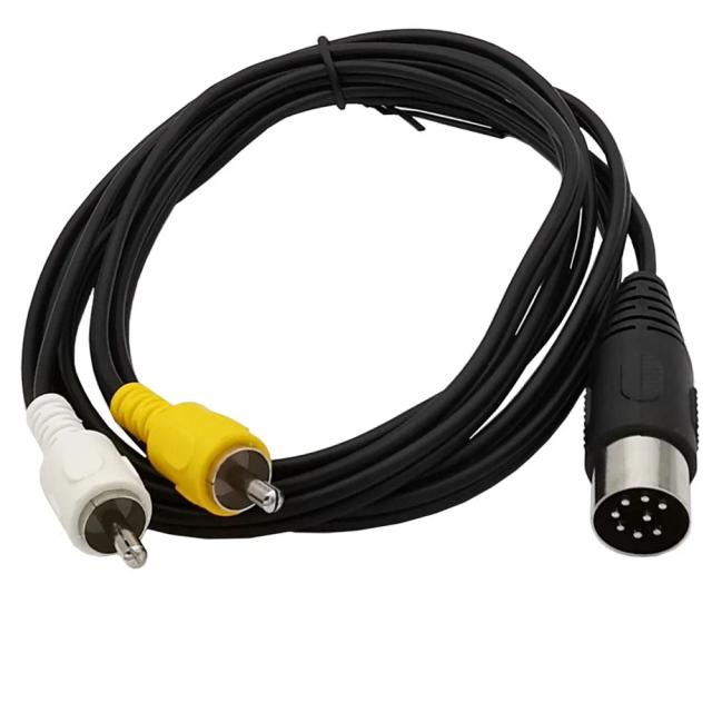 Cabo Adaptador de Áudio para Instrumentos Musicais 2 RCA Fêmea com Conexão de 8 Pinos - 0,25 m e 1 m Disponíveis