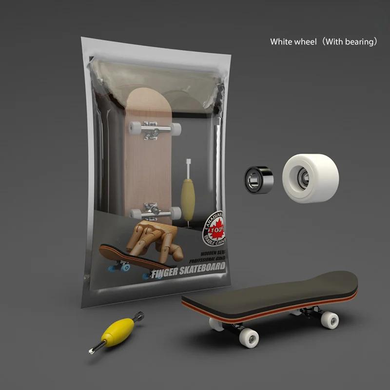 Skate de dedo profissional, cinco camadas, rolamento de madeira de bordo, roda de liga, ponta do dedo, local de skate, brinquedo balançável - Image 1