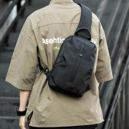 Moyyi simples moda à prova dwaterproof água náilon homem estilingue saco melhor leve crossbody saco de peito feminino esporte viagem um ombro - Image 1