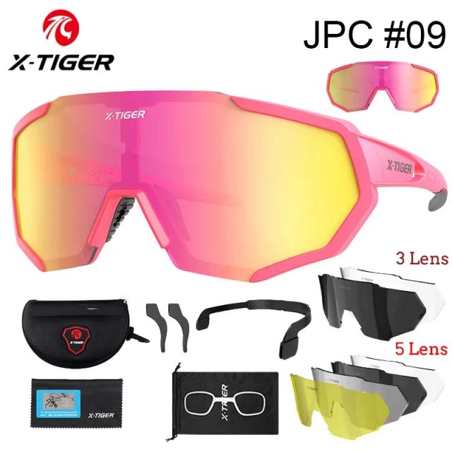 X-TIGER Óculos de Ciclismo com Lentes Polarizadas para Estrada e MTB - Kit Completo