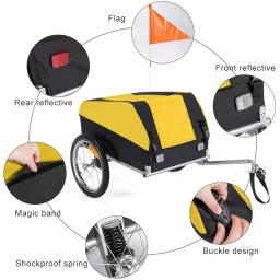 Outdoor Bike Trailer com suspensão de mola, carrinho dobrável, rodas de liberação rápida - Image 5