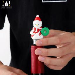 Série Natal Rolha De Champanhe, Decoração De Festa De Bar, Forma De Boneco De Neve, Fresco De Manter, 1Pc - Image 3