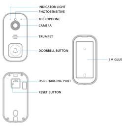 Mini campainha video sem fio inteligente, som variável, visão noturna infravermelha, Clear Picture Security - Image 5
