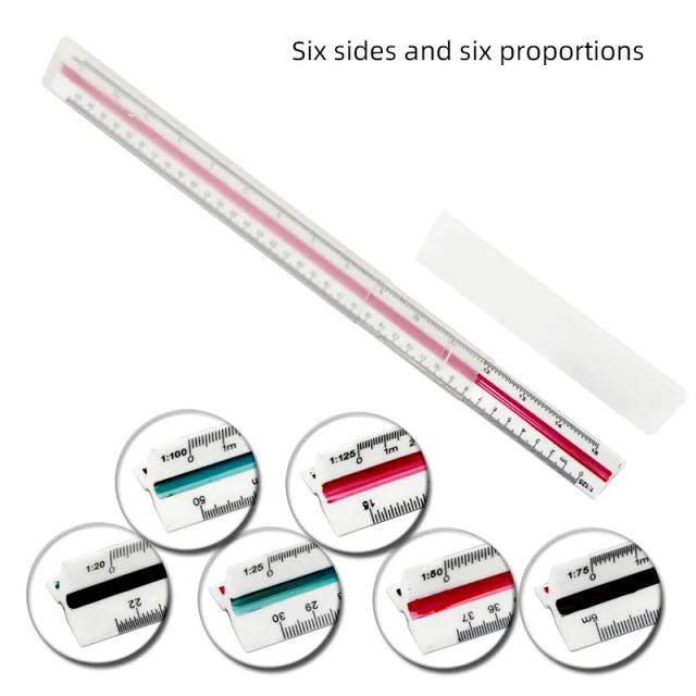 Triângulo de Grande Escala para Desenho Arquitetônico com Régua de Ampliação e Design de Moda T-Shaped 3 Edge