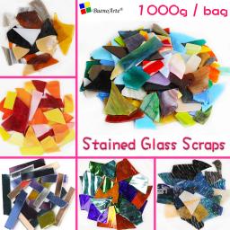 1 kg Vitral Scraps DIY Artesanato Tiffany Vidro, Mosaico Hobbies, Material DIY Fornecedor, Fragmentos De Vidro Artesanal Decorativa - Image 2