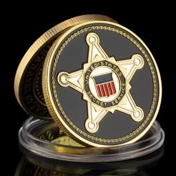 Moeda de Lembrança do Serviço Secreto dos Estados Unidos, Moeda Comemorativa Banhada a Ouro, Coleção Colecionável, Desafio Artístico - Image 1