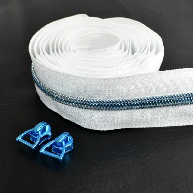 Kit de Reparação de Zíper: 2 Fitas de Náilon com Zíper Slider e Acessórios para DIY e Decoração de Vestuário