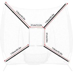Baseball portátil Backstop Net, Rede De Prática De Beisebol, Batendo Pitching, Rede De Treinamento De Rebatidas, acessórios de beisebol - Image 6