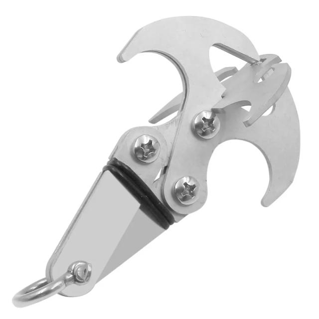 Grappling Hook Multifuncional de Aço Inoxidável para Escalada e Resgate ao Ar Livre