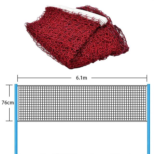 Rede Portátil para Badminton e Voleibol com Fácil Configuração para Treinamento de Pickleball em Ambientes Internos e Externos, Disponível em 3.1m, 4.1m, 5.1m e 6.1m