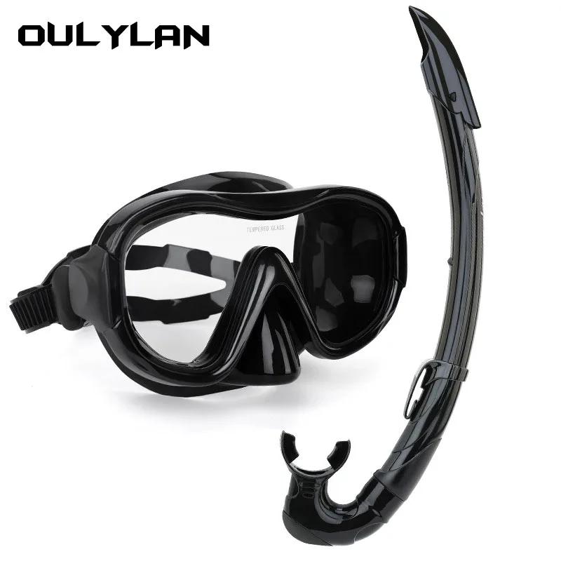 Oulylan Snorkeling Set para Adultos, Saia De Silicone, Óculos Anti-Fog, Máscaras De Mergulho, Equipamento De Piscina, Profissional - Image 1