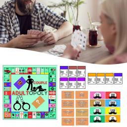 Adultopoly jogo de tabuleiro casais adultopoly data noite jogo divertido jogo de cartas de relacionamento interativo cartas de conversa para casais - Image 1