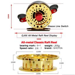 Ghotda jangada carretel de pesca ao ar livre jangada de gelo acessórios de pesca carretel de metal roda de pesca de inverno equipamento de mercadorias - Image 4
