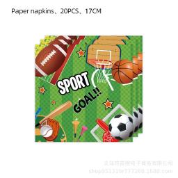 Futebol Americano Esportes e Futebol Partido Louça Descartável, Toalha De Mesa, Prato De Aniversário, Guardanapos, Baby Shower Decorações - Image 5
