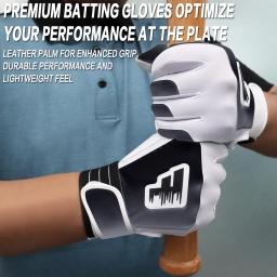 Luvas de couro para homens e crianças, Luvas esportivas Pro Grip, rebatidas de beisebol e softbol, jovens e jovens adultos, drop shipping - Image 4