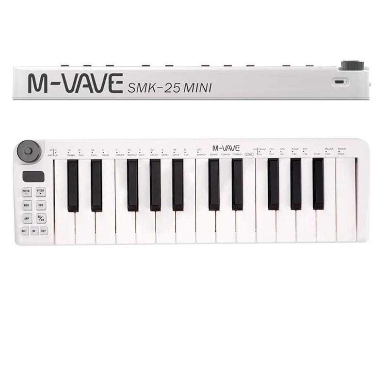 M-VAVE-MIDI Controlador de teclado, percussão, Bluetooth, música, combate, arranjador, SMK25 II - Image 1