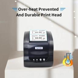 Impressora Térmica de Etiquetas Xprinter 365B, Barcode Sticker, Receipt Printer, Suporte 20-80mm, Máquina de Impressão 2 em 1 para Android, iOS, Windows - Image 6