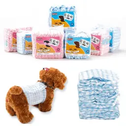 Fraldas para cães pet fraldas descartáveis à prova de vazamento pequeno filhote de cachorro do sexo masculino fraldas para cães - Image 1
