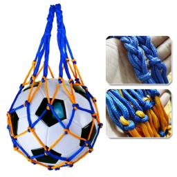 1p bola net saco de basquete sacola juventude rede de futebol esportes ao ar livre malha de náilon armazenamento tipo bola engrossado saco de rede bola calcio - Image 3