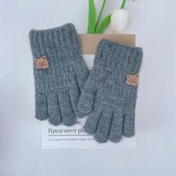 Luvas de malha grossa para crianças, luvas de esqui quentes, aquecedor de mão à prova de vento, meninos e meninas, bebê, outono - Image 3