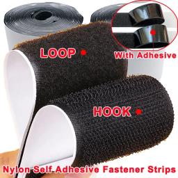 Fita autoadesiva de nylon, 1-25 metros, tiras de gancho e laço com parte traseira pegajosa para almofada de sofá, artesanato diy, suspensão de parede de casa - Image 1