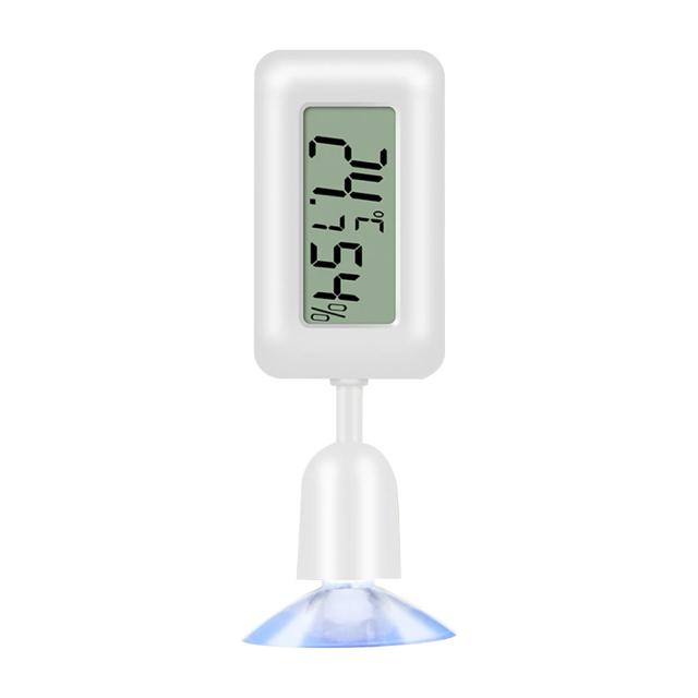 Termômetro e Higrômetro Digital com Ventosa para Medição de Umidade e Temperatura em Terrários de Répteis