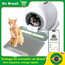 Newpet Caixa de areia para gatos automática de 65 litros com limpeza automática Banheiro para gatos inteligente EnClosed Pet Tray APP Controle remoto Caixa de areia Arenero Gato - Image 1