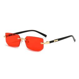Óculos de sol sem aro retângulo moda popular feminino masculino tons pequenos quadrados óculos de sol para feminino masculino verão viajar oculos - Image 5