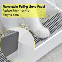 Capa removível gato areia caixa de areia gatos toalete suprimentos para animais de estimação tampa maca de gato alto-lados design pet caixa de areia suprimentos para animais de estimação gatinho - Image 5